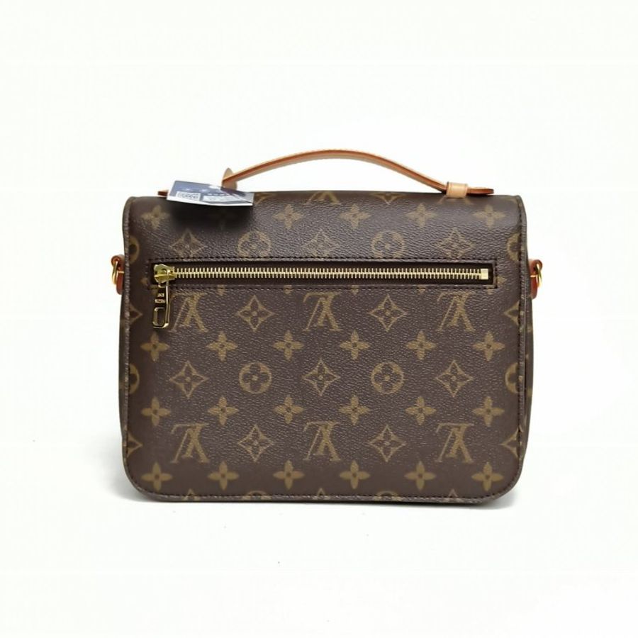 LOUIS VUITTON MetisPochette郵差包老花PVC金扣晶片肩背包-2