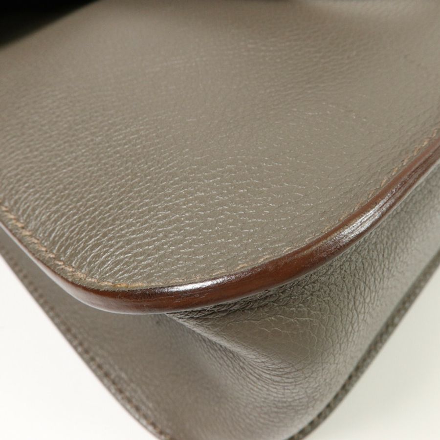HERMES Evercolor皮革Halzan 25手挽肩背兩用袋Etain-12