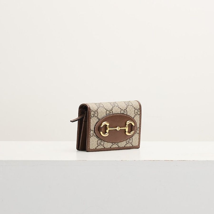 二手Gucci 1955 短夾/棕老花-1