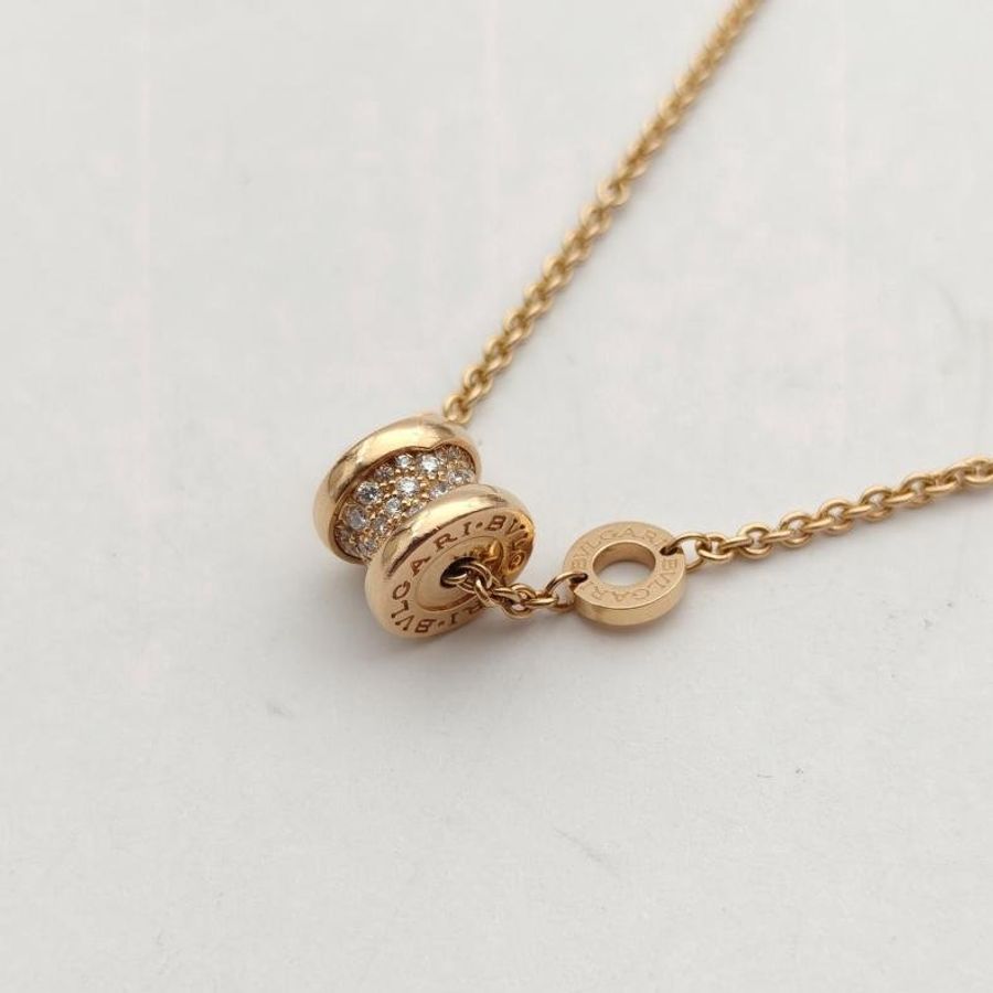 BVLGARI B.ZERO1小蠻腰手鏈滿鑽18K玫瑰金/鑽石S-M碼-2