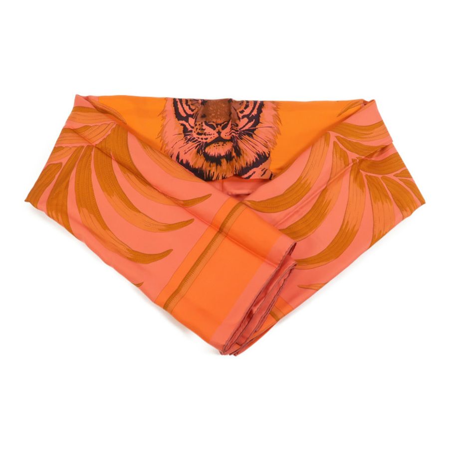 HERMES 絲質Hermes Tigre Royal Dip Dye Scarf 140圍巾-7