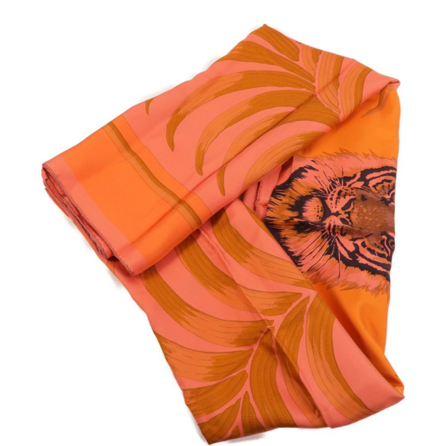 HERMES 絲質Hermes Tigre Royal Dip Dye Scarf 140圍巾-9