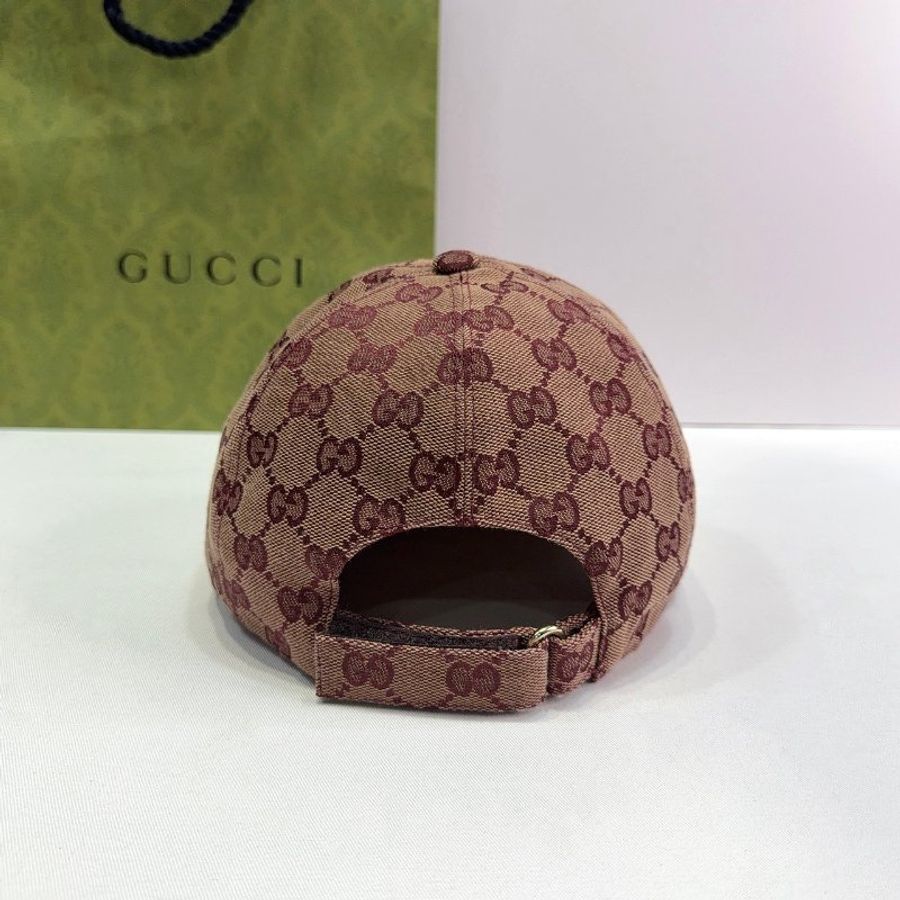 GUCCI GG燙金LOGO老花棒球帽-1