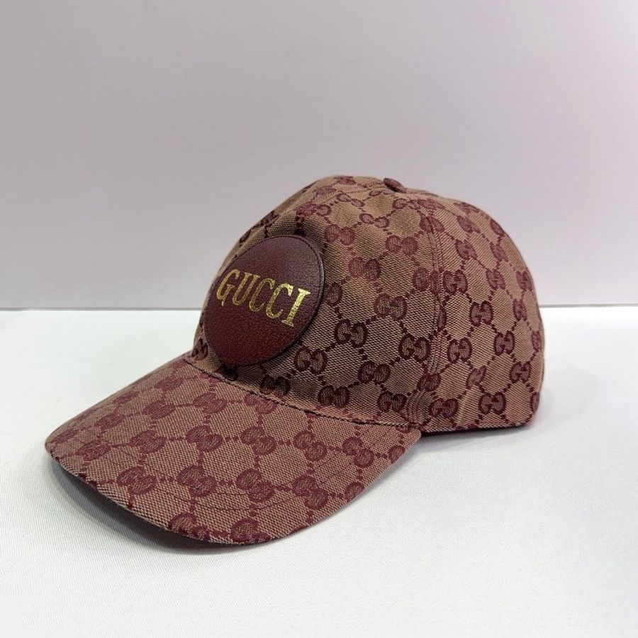GUCCI GG燙金LOGO老花棒球帽-3