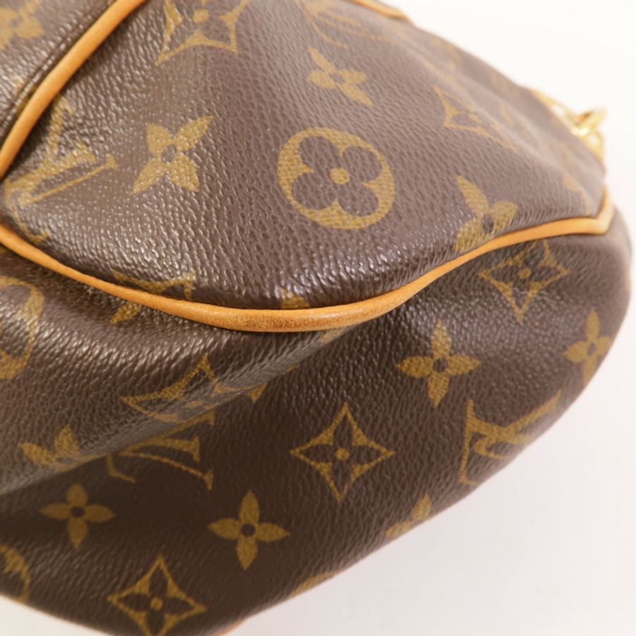 LOUIS VUITTON Monogram Galliera PM金扣肩背袋棕色-10