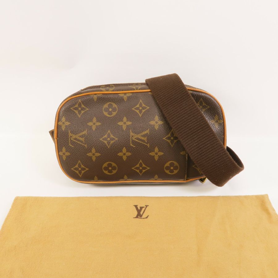 LOUIS VUITTON Monogram Pochette Gange金扣肩背袋-9