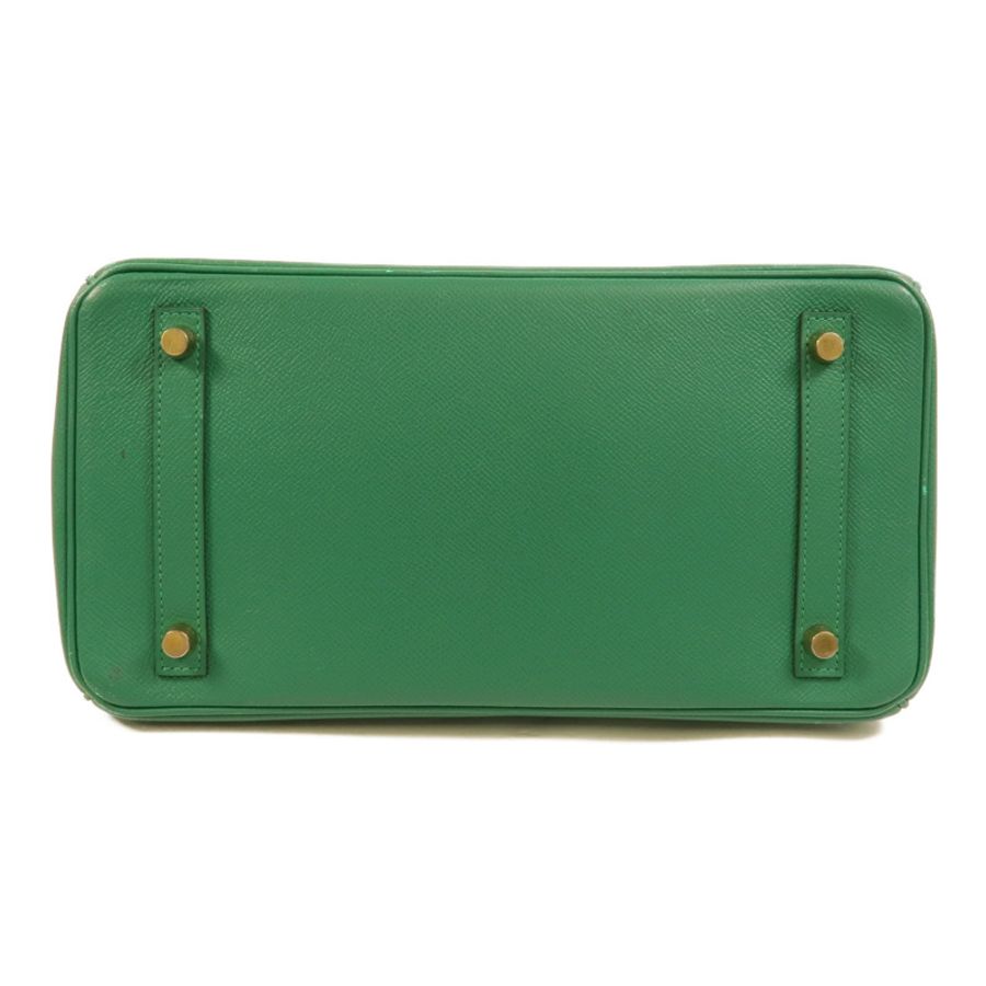 HERMES Epsom皮革Birkin 30手挽袋Malachite-3