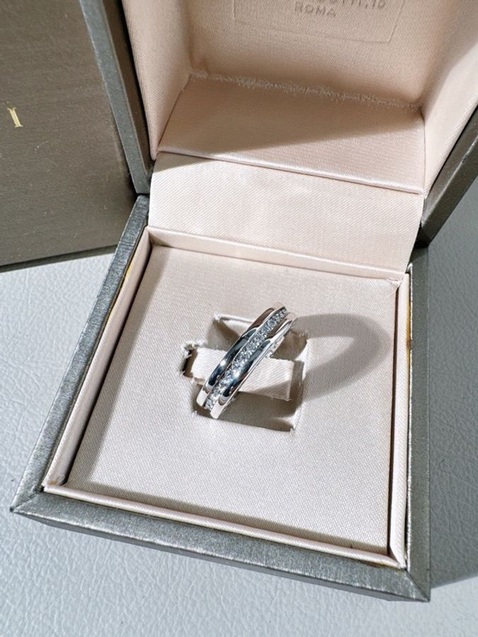 BVLGARI 寶格麗 B.zero1系列 18K白金螺旋鑽石戒指,51碼,標誌性螺旋設計,辨識度拉滿-4