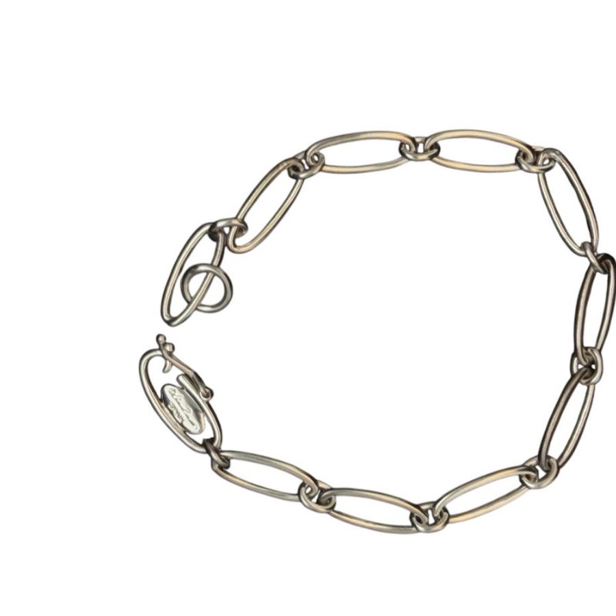 Tiffany純銀橢圓型鍊式手鍊 /17cm-1