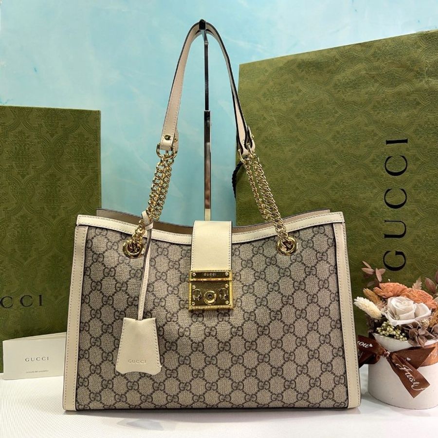 GUCCI Padlock GG Supreme中型托特包-0