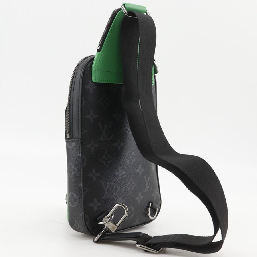 路易威登 Avenue Sling Bag PM 單肩包 M25891 x Monogram Eclipse 帆布竹綠黑色斜背包拉鍊款 男士 A+ 級-2