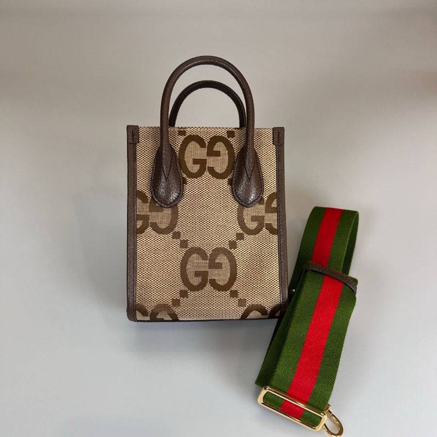 GUCCI 600406 帆布大LOGO琴譜包-1