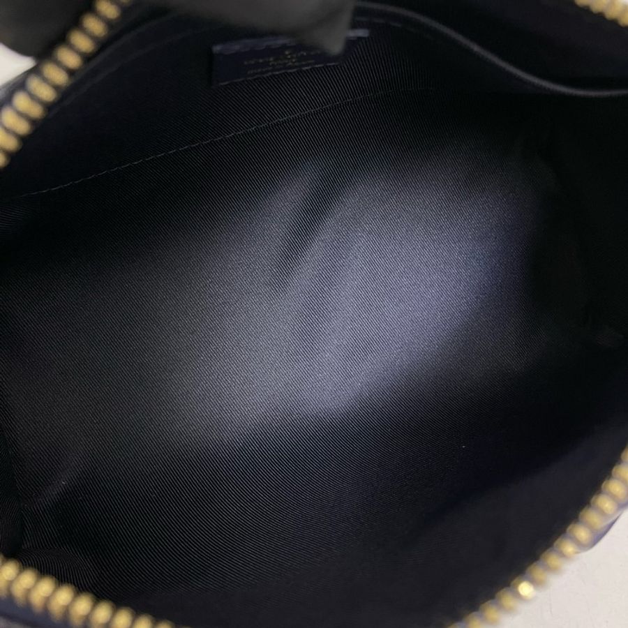 LV Keepall25藍色老花火燒雲枕頭包-8