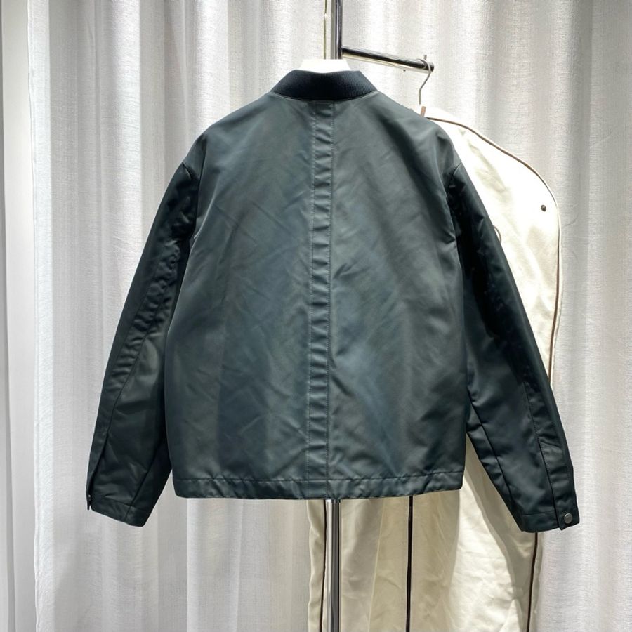 Hermes 愛馬仕 新款拉鏈 棒球夾克外套 52碼 墨綠色-1