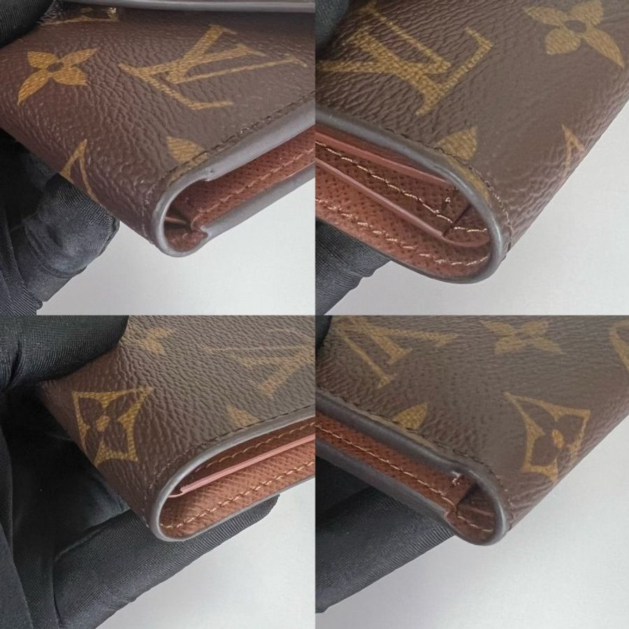 LV M62472/晶片款 老花咖Victorine短夾-8