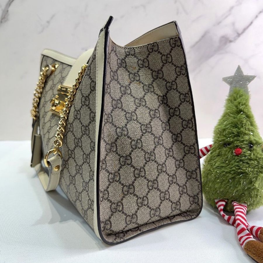 GUCCI Padlock帆布中型托特包-2
