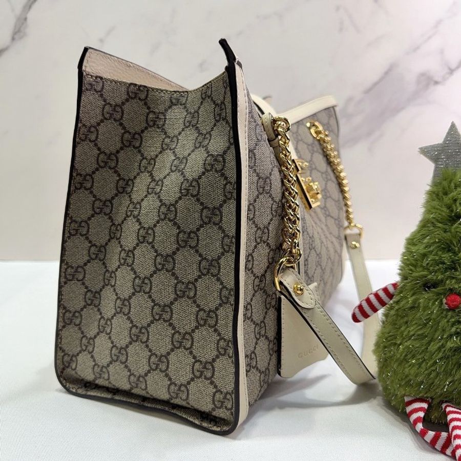 GUCCI Padlock帆布中型托特包-3