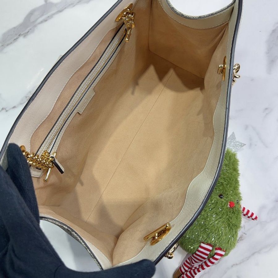 GUCCI Padlock帆布中型托特包-4