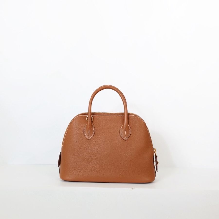 Hermes bolide 25金棕色 金釦-4