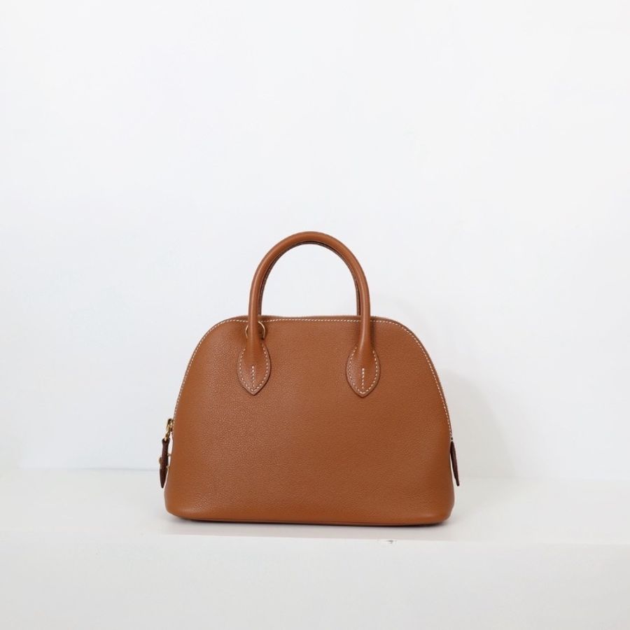 Hermes bolide 25金棕色 金釦-5