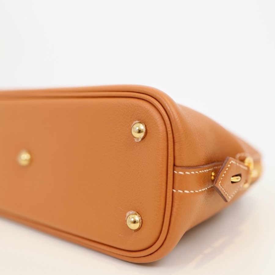 Hermes bolide 25金棕色 金釦-9
