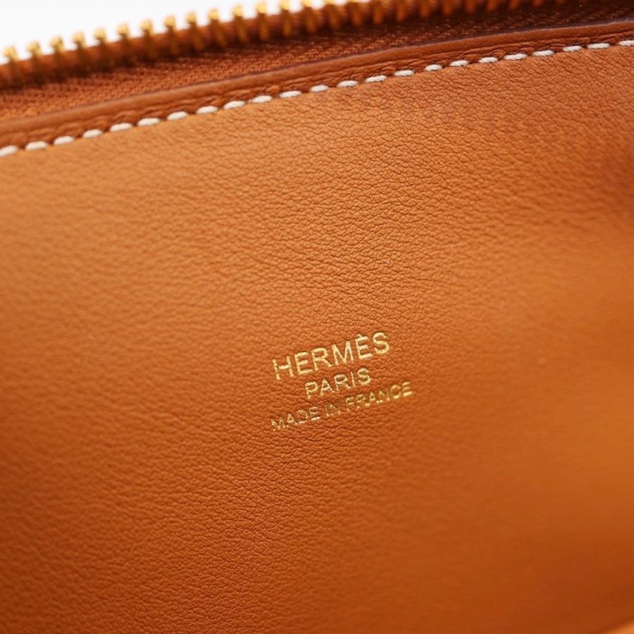 Hermes bolide 25金棕色 金釦-16