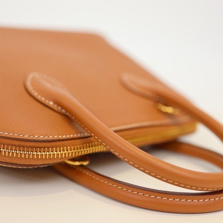 Hermes bolide 25金棕色 金釦-17
