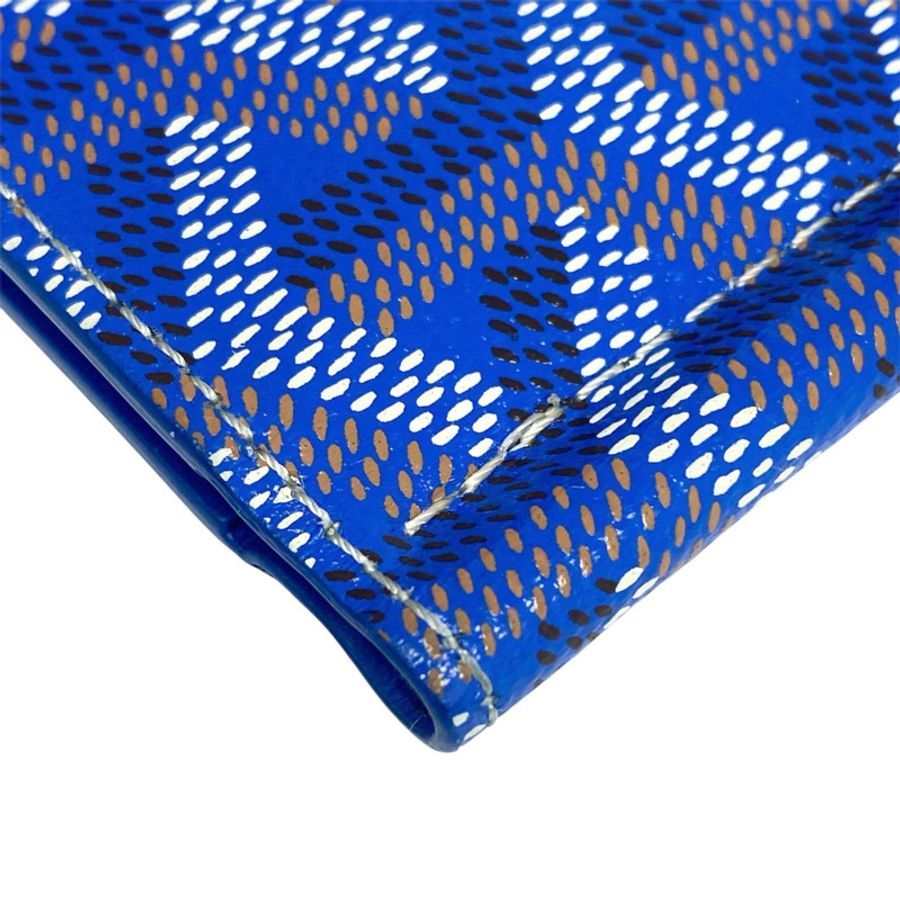 ☆ GOYARD 高雅德 Blue Coated Canvas Short Wallet 藍色塗層帆布短銀包-267011501-10