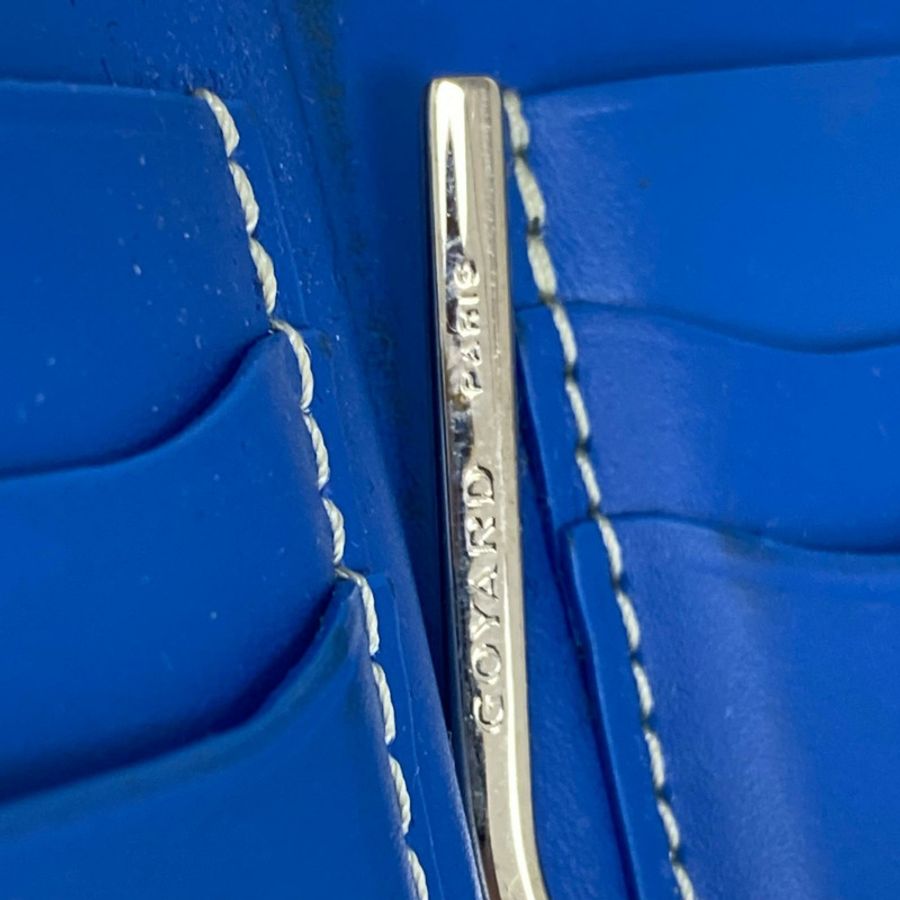 ☆ GOYARD 高雅德 Blue Coated Canvas Short Wallet 藍色塗層帆布短銀包-267011501-21
