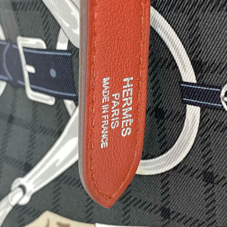 ☆ HERMES 愛馬仕 Dark Grey Silk Stamp B Tote Bag 深灰色絲質B刻托特袋-267011787-14