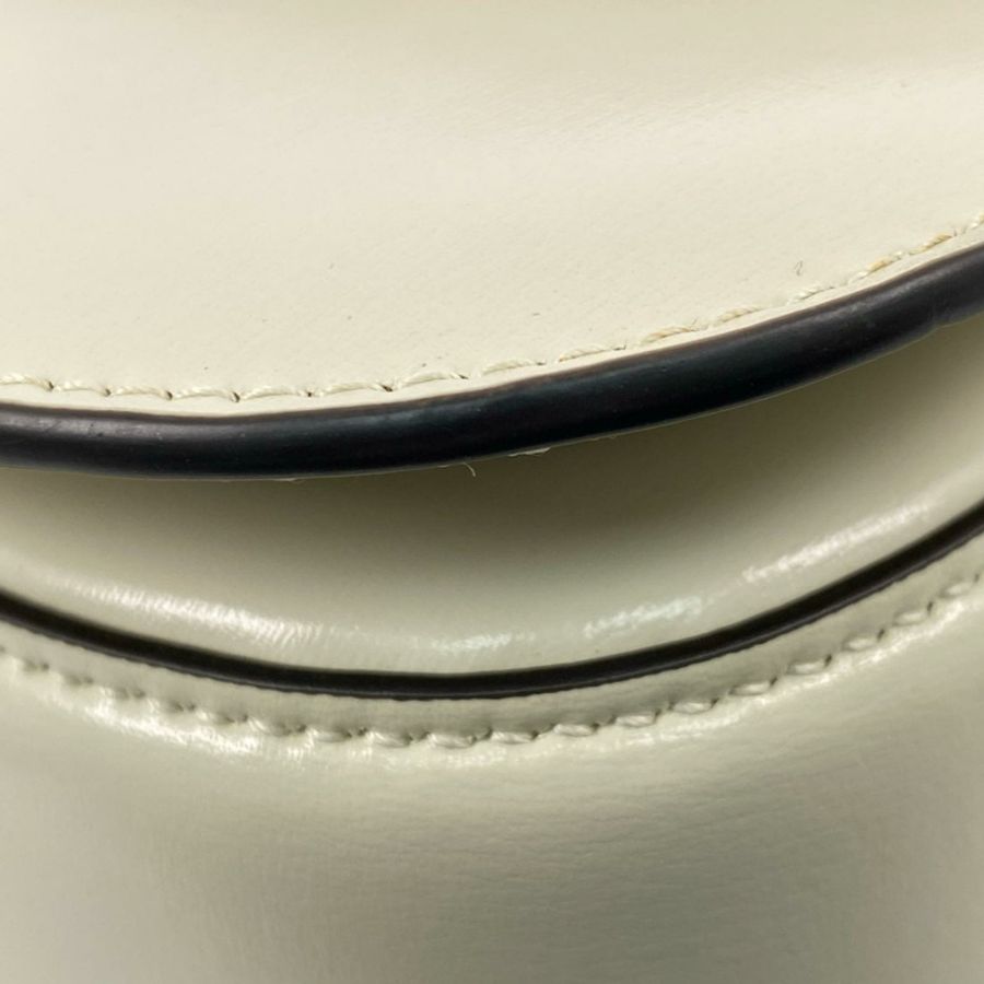 △ GUCCI 古馳 Beige Calfskin Bamboo 1947 Mini 2 way bag 米白色小牛皮686864兩用袋-267011521-6