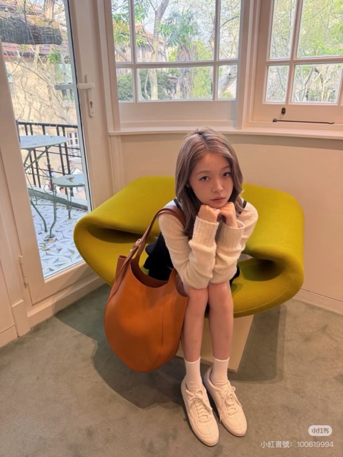 《仙闆名牌精品》LONGCHAMP Le Foulonne XL 琥珀棕色 荔紋牛皮 半月 手提包 肩背包-9