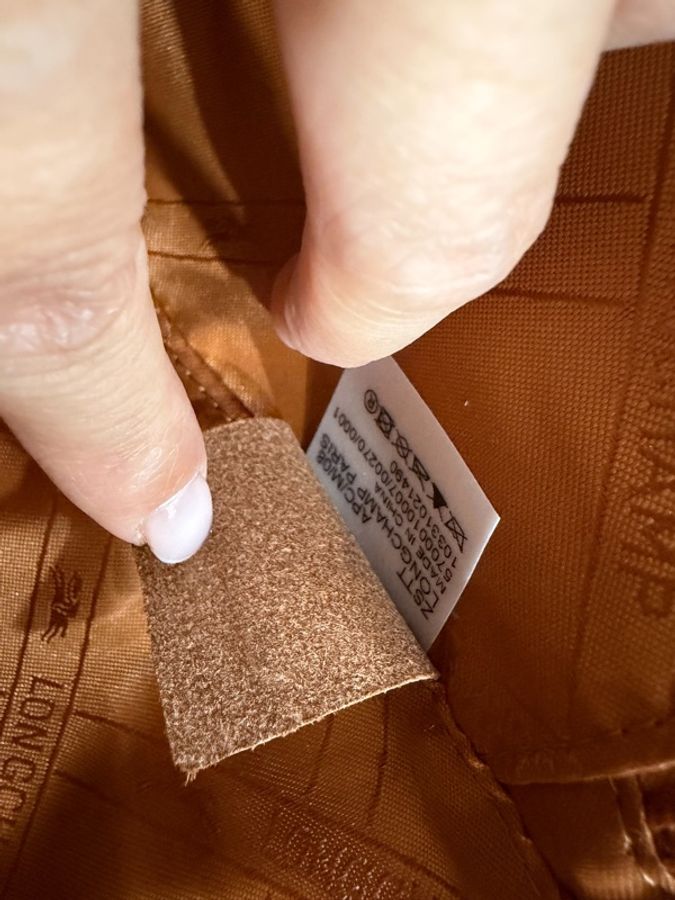 《仙闆名牌精品》LONGCHAMP Le Foulonne XL 琥珀棕色 荔紋牛皮 半月 手提包 肩背包-25