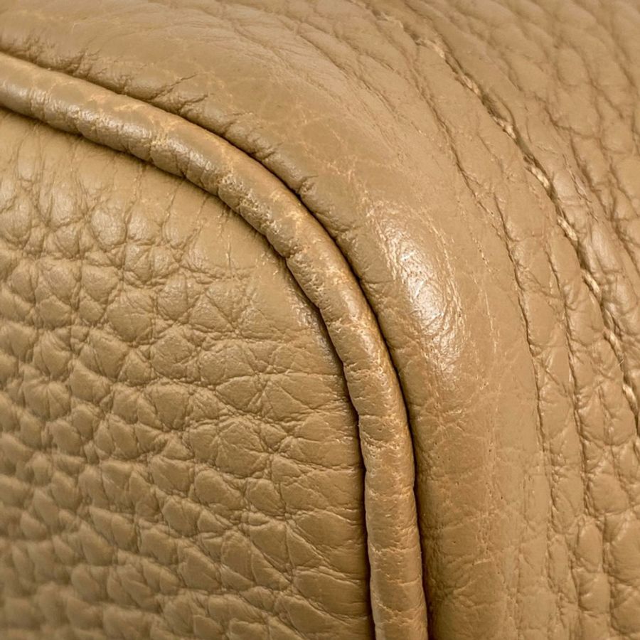 △ HERMES 愛馬仕 4B Biscuit Negonda Calfskin Palladium Plated Metal Garden Party 30 Stamp B Tote Bag 4B餅乾色粒紋小牛皮鍍鈀金屬B刻托特袋-267011707-7