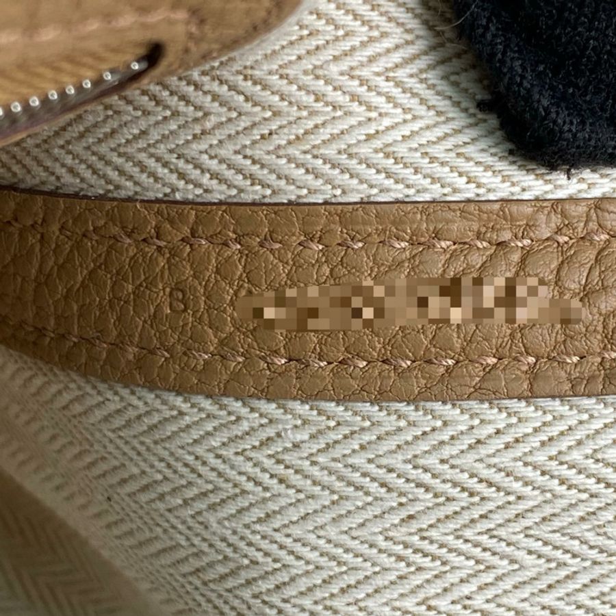 △ HERMES 愛馬仕 4B Biscuit Negonda Calfskin Palladium Plated Metal Garden Party 30 Stamp B Tote Bag 4B餅乾色粒紋小牛皮鍍鈀金屬B刻托特袋-267011707-20