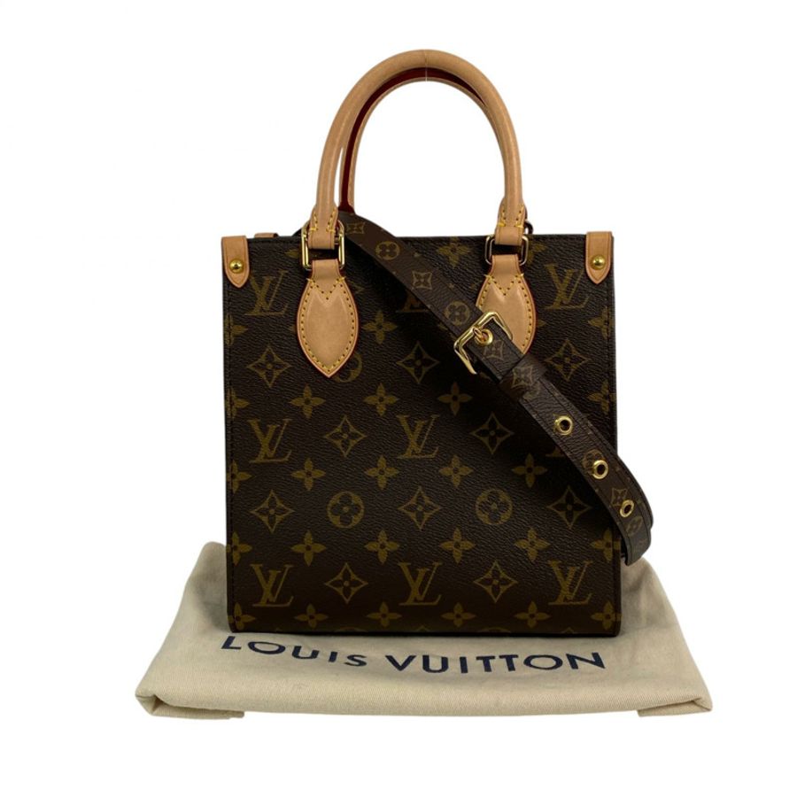 △ LOUIS VUITTON 路易·威登 Brown Coated Canvas Monogram Sac Plat BB 2 way bag 啡色塗層帆布經典老花兩用袋 M46265-267011654-0