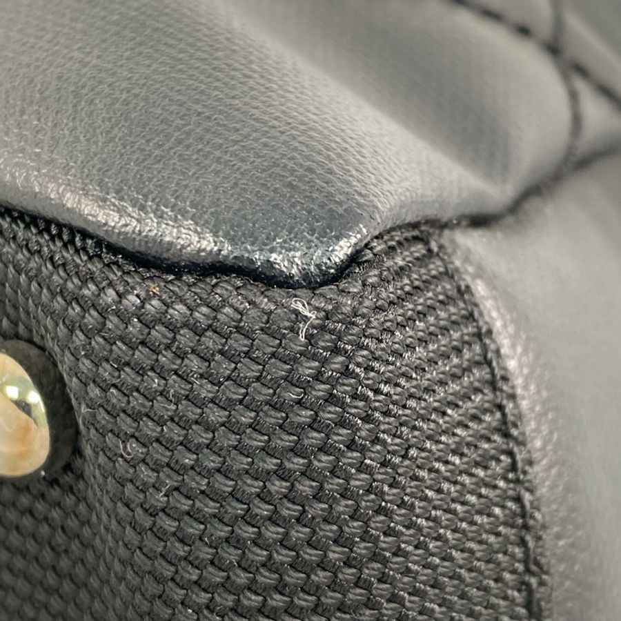 △ CHANEL 香奈兒 Black Coated Canvas Silver Tone Metal Paris Biarritz No.17 Tote Bag 黑色塗層帆布銀色金屬No.17托特袋-267011601-6