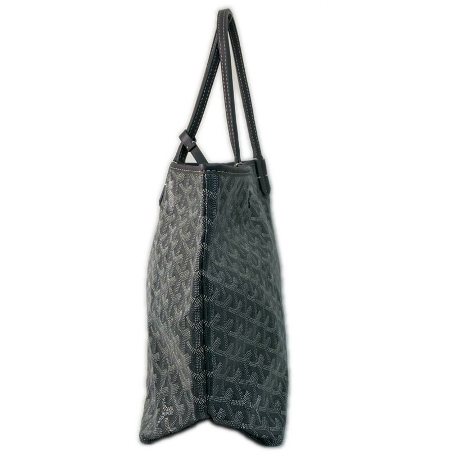 △ GOYARD 高雅德 Grey Coated Canvas Saint Louis PM Tote Bag 灰色塗層帆布托特袋-267011773-3