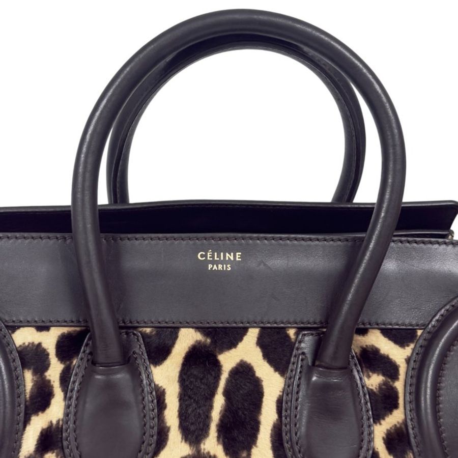 CELINE Luggage 豹紋 馬毛 手袋-1