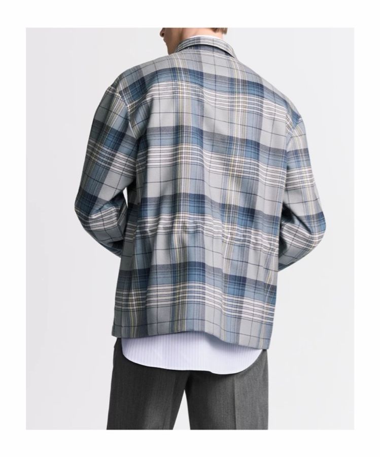 Dior 男士 格紋拉鍊休閒夾克FR-46 IT-44 IT-46 IT-48 IT-50 IT-52碼-2