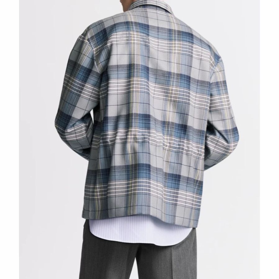 Dior 男士 格紋拉鍊休閒夾克FR-46 IT-44 IT-46 IT-48 IT-50 IT-52碼-4
