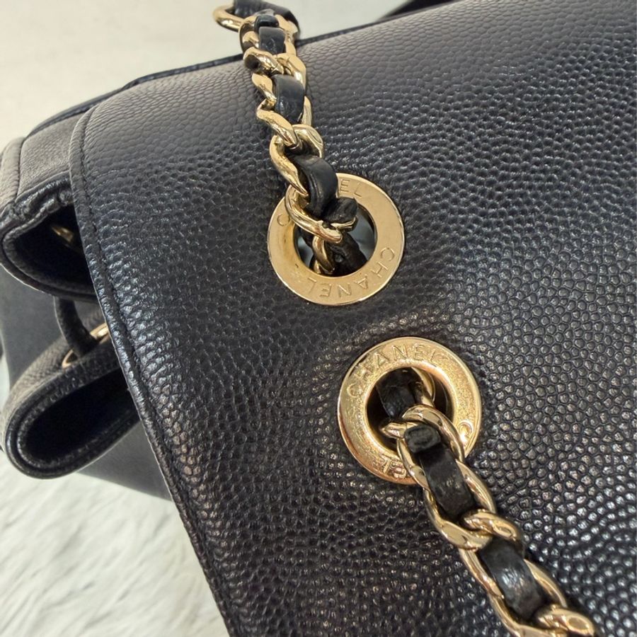 CHANEL A93748 黑色 荔枝紋 牛皮 Business Affinity 後背包-29