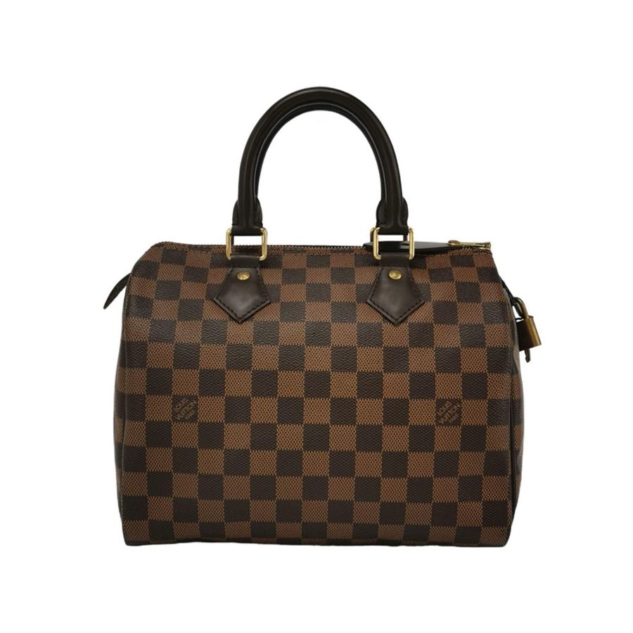 Louis Vuitton路易威登 Speedy 30肩帶款棋盤格手提包斜挎包-0