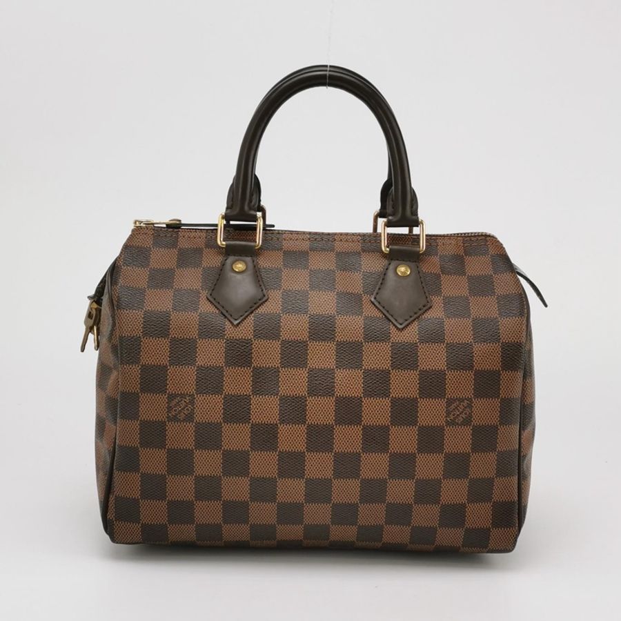 Louis Vuitton路易威登 Speedy 30肩帶款棋盤格手提包斜挎包-1