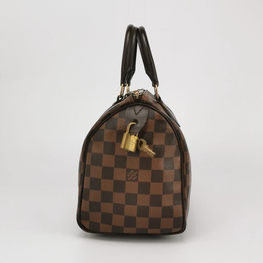 Louis Vuitton路易威登 Speedy 30肩帶款棋盤格手提包斜挎包-3