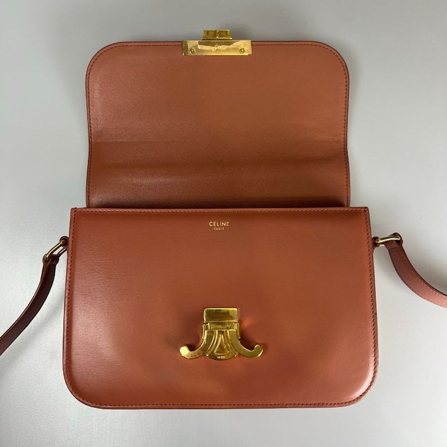CELINE 淺色凱旋門MEDIUM 肩背包-5