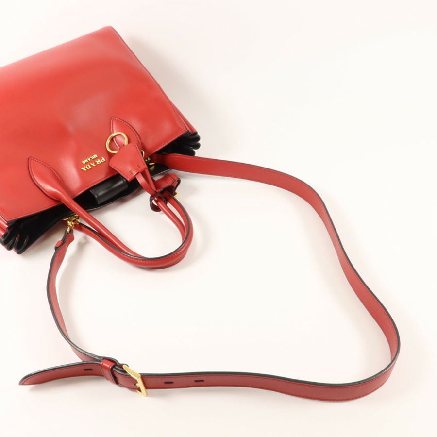 PRADA 牛皮皮革2 Way Shoulder Bag手挽肩背兩用袋-8