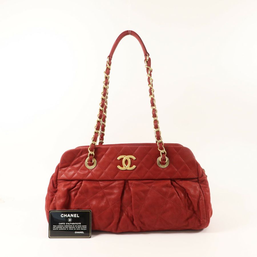 CHANEL 羊皮皮革Shoulder Bag鏈帶肩背袋-9