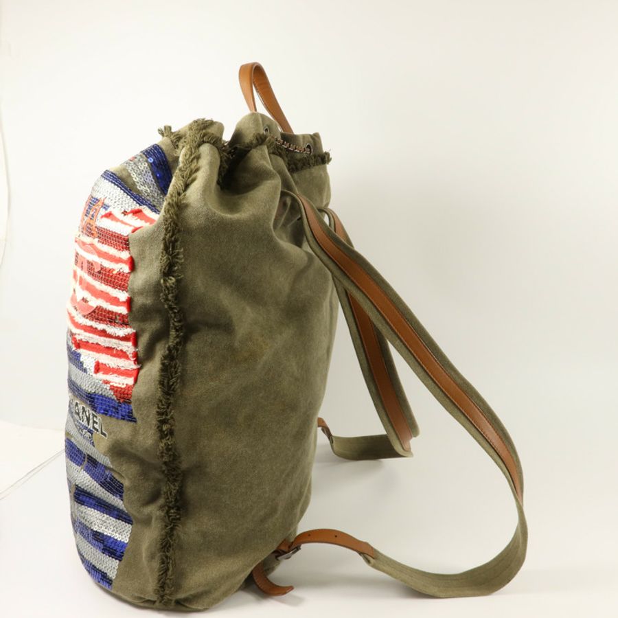 CHANEL 帆布/珠片La Habana Backpack背包-7