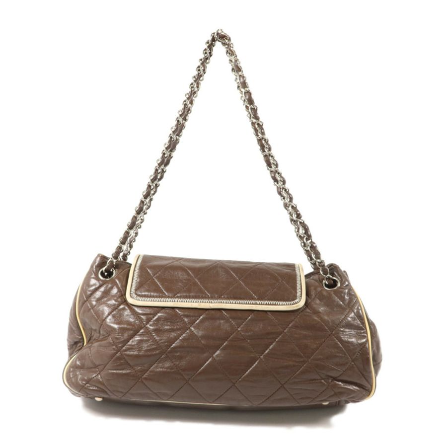 CHANEL 牛皮皮革East West Accordion Flap鏈帶肩背袋-1